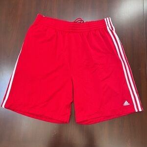 Adidas shorts; XL with 7-inch inseam; pre-worn in good condition.